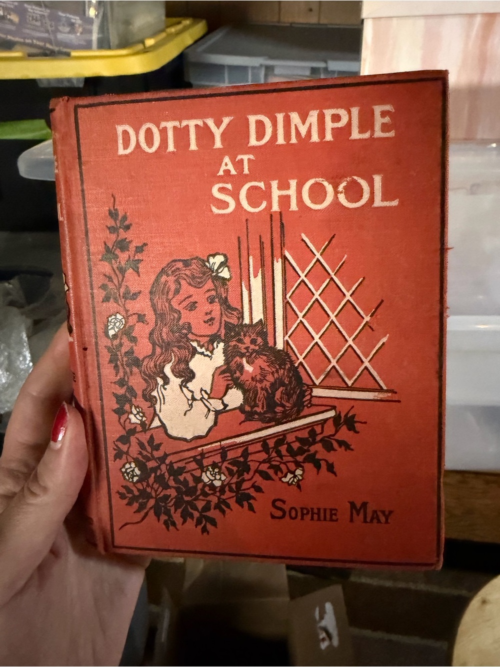 Dotty Dimple at School Vintage Red Clothbound Book